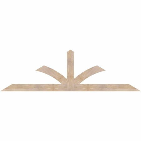 Ekena Millwork Richland Smooth Timber Gable Bracket, Douglas Fir, 108"W x 31 1/2"H x 1 1/2"D x 5 1/2"F, 7/12 Pitch GBW108X31X0206RIC00SDF